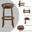 Set of 2 24/29 Inch Swivel Leather Padded Dining Bar Stools