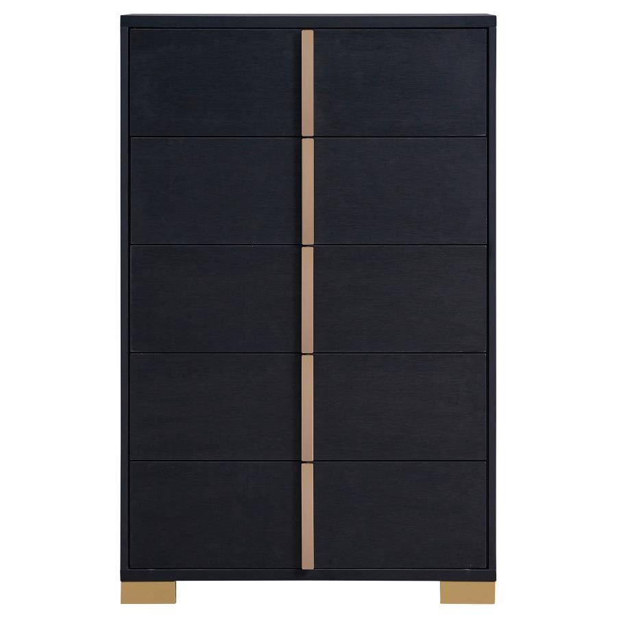 Marceline 5-piece Queen Bedroom Set with LED Headboard Black