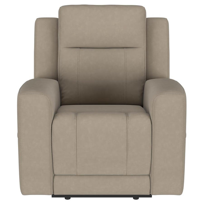 Brentwood 3-piece Upholstered Reclining Sofa Set Taupe