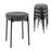 Bar Stools Set of 4 Upholstered Kitchen Stools with Foot Pads