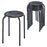 6-Pack Stackable Multifunctional Daisy Design Backless Round Metal Stool Set