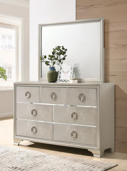 Salford Rectangular Dresser Mirror Metallic Sterling