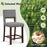 2 Piece Bar Chair Set with Hollowed Back and Rubber Wood Legs