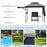 13.5 x 4 Feet Patio BBQ Grill Gazebo Canopy with Dual Side Awnings