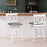 2 Pieces 25 Inch Swivel Counter Height Barstool Set with Rubber Wood Legs