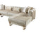 Santana Ivory Velvet Double Chaise Sectional