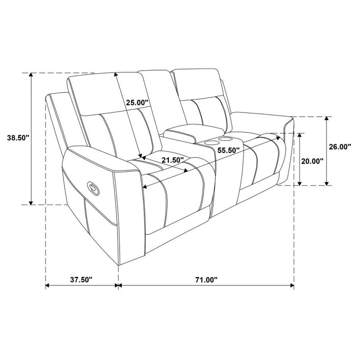 Brentwood Upholstered Motion Reclining Loveseat Black