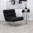 Serreta Boucle Upholstered Armless Accent Chair With Clear Acrylic Frame