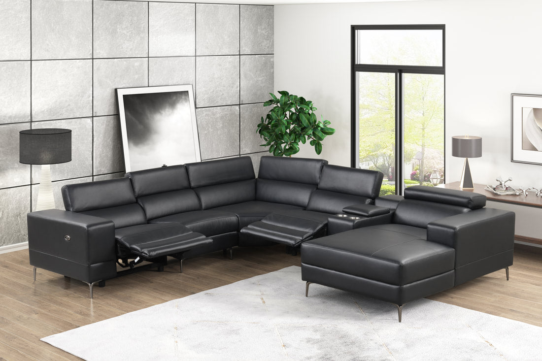 MILANO PEARL - 6PC Power Reclining Sectional