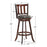 2 Pieces 360 Degree Swivel Wooden Counter Height Bar Stool Set with Cushioned Seat