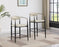 Tina Metal Pub Height Bar Stool with Upholstered Back and Seat set of 2