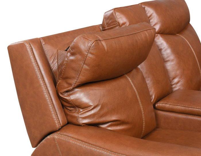 Natalia Dual-Power Leather Recliner, Coach