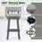 27/31 Inch Swivel Bar Stool with Upholstered Back Seat and Footrest