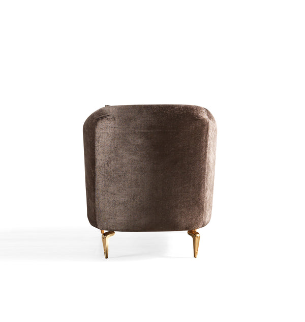 Santana Coffee Velvet Chair