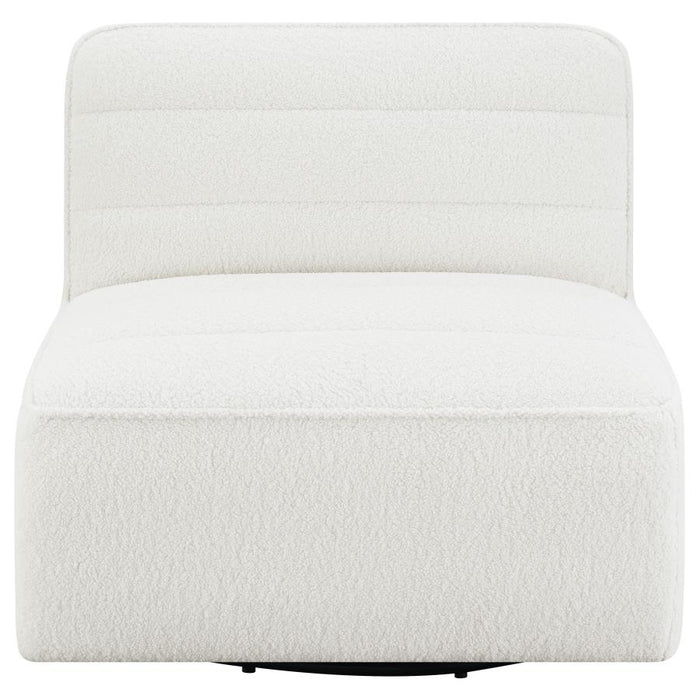 Cobie Upholstered Swivel Armless Chair