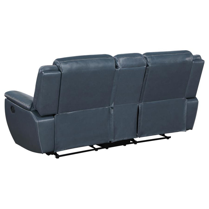 Sloane 3-Piece Upholstered Motion Reclining Sofa Set Blue