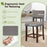 2 Piece Bar Chair Set with Hollowed Back and Rubber Wood Legs