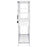 Figueroa 5-shelf Wine Cabinet with Storage Drawer White High Gloss and Chrome