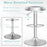 Modern Swivel Adjustable Height Bar Stool with Footrest