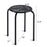 6-Pack Stackable Multifunctional Daisy Design Backless Round Metal Stool Set