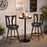 24/29.5 Inch Set of 2 Swivel Bar Stools Bar Height Chairs with Rubber Wood Legs