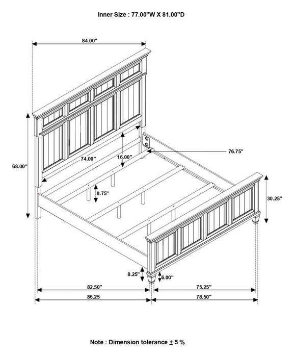 Avenue Panel Bed Grey