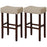 2 Set of 29 Inch Height Upholstered Bar Stool with Solid Rubber Wood Legs and Footrest