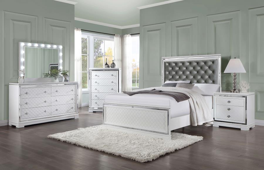 Eleanor Rectangular 6-drawer Dresser White