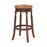 24/29 Inch Swivel Bar Stool Set of 2 with Upholstered Seat and Rubber Wood Frame