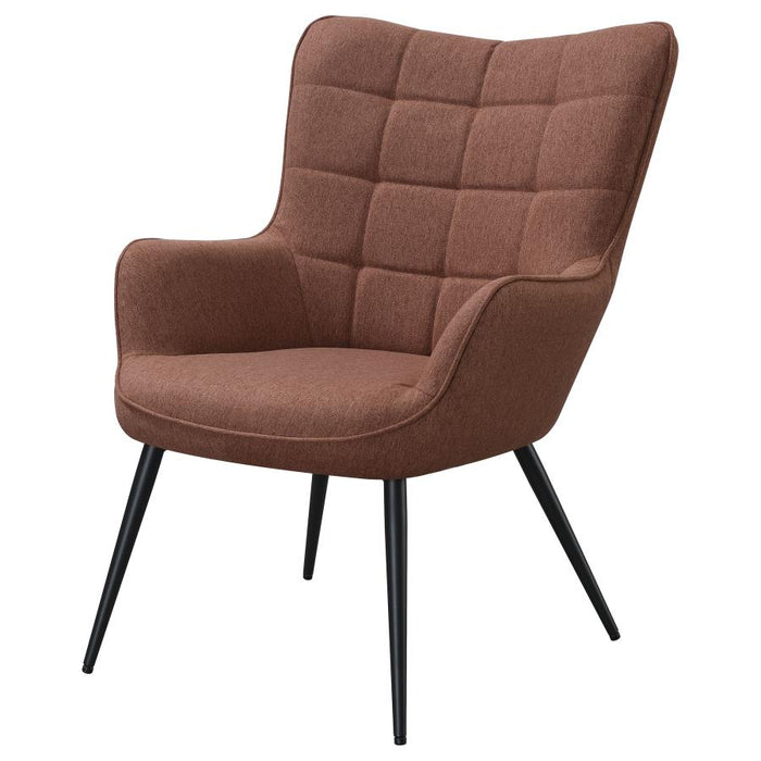 Isla Upholstered Flared Arms Accent Chair With Grid Tufted