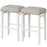 2 Pieces 24.5/29.5 Inch Backless Barstools with Padded Seat Cushions