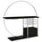 Risley 2-door Circular LED Home Bar with Wine Storage Dark Charcoal