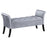 Farrah Upholstered Rolled Arms Storage Bench