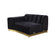 Michelle Black Velvet Curved Sectional