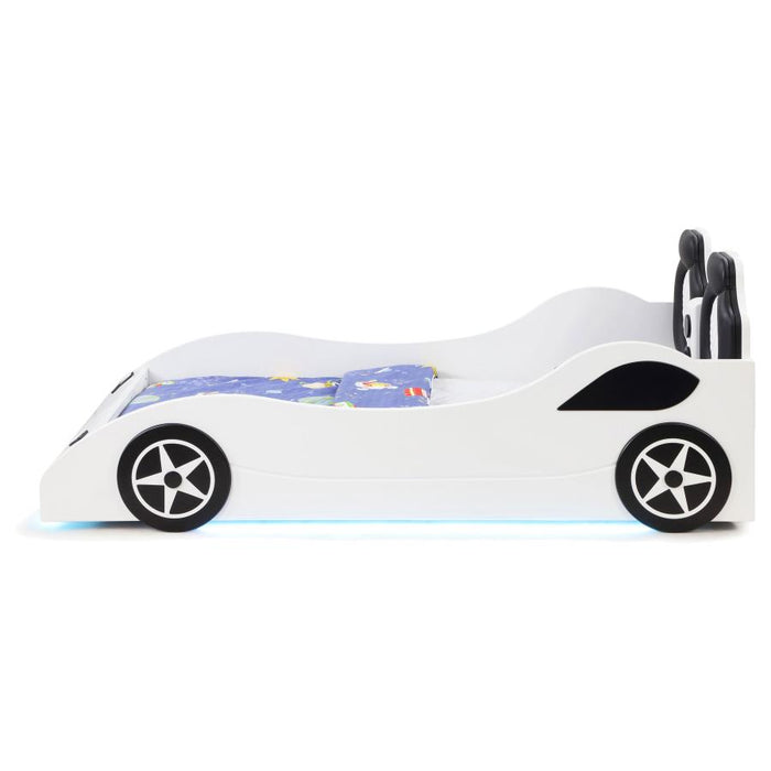 Cruiser Car Themed Twin Bed With Underglow Lights White