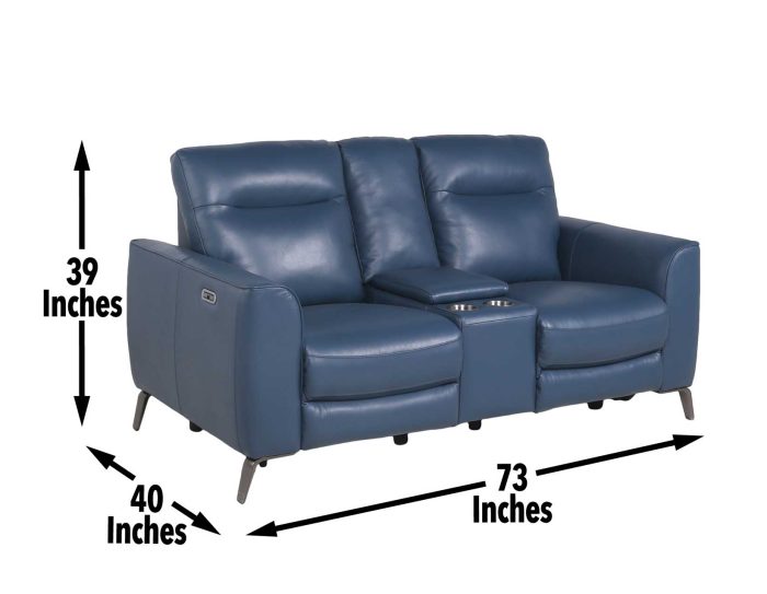 Sansa Dual-Power Reclining Console Loveseat