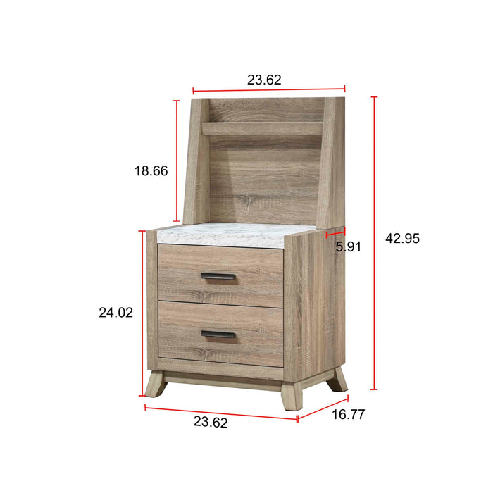 TILSTON NIGHT STAND W/WALL PANEL