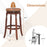 24/29 Inch Swivel Bar Stool Set of 2 with Upholstered Seat and Rubber Wood Frame