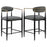 Tina Metal Counter Height Bar Stool with Upholstered Back and Seat