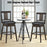 24/29 Inch 360 Degree Swivel Classic Wooden Counter Height Bar Stool