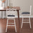 360° Swivel Bar Stools with Rubber Wood Frame and Ergonomic Backrest and Footrest