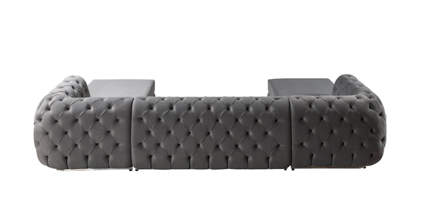 Jessie Velvet Double Chaise Sectional