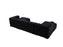 Neva Black Velvet Double Chaise Sectional