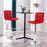 Armless PU Leather Bar Stool with Adjustable Height and Swivel Seat