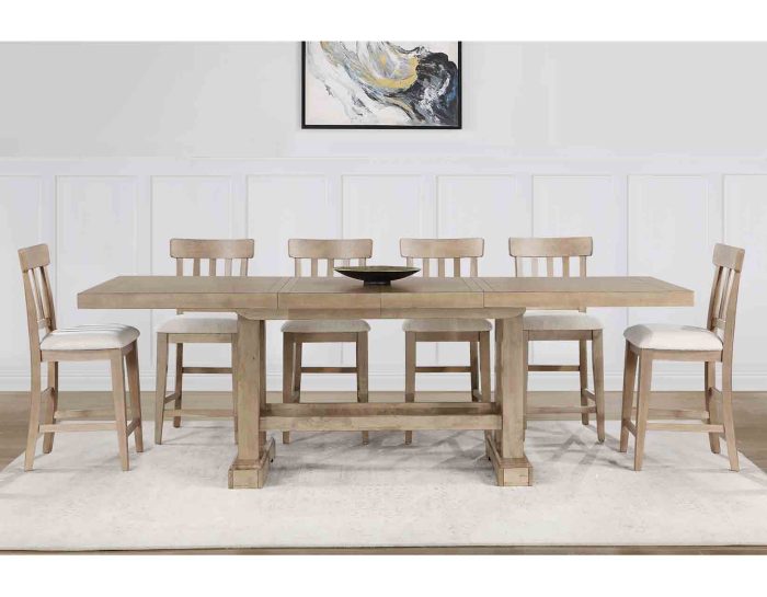 Napa 108-Inch Counter Table with/2 18-inch Leaves