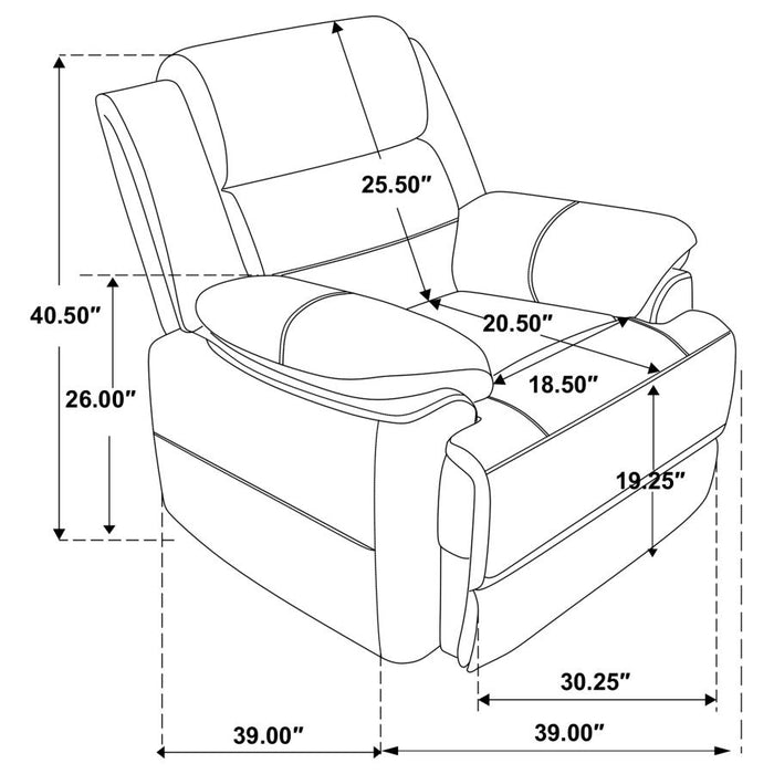 Ellington 3-piece Upholstered Padded Arm Sofa Set Dark Brown