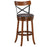 Set of 2 Bar Stools 360-Degree Swivel Dining Bar Chairs with Rubber Wood Legs