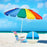 8 Feet Portable Beach Umbrella with Sand Anchor and Tilt Mechanism