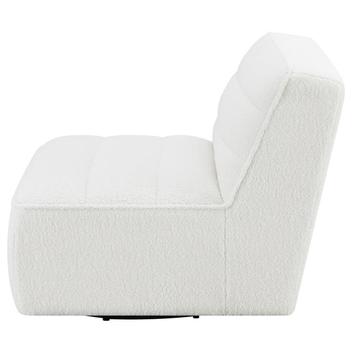 Cobie Upholstered Swivel Armless Chair