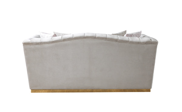 Milena Ivory Velvet Sofa & Loveseat